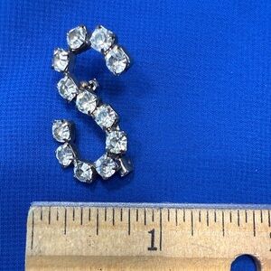 Letter “S” Initial Brooch